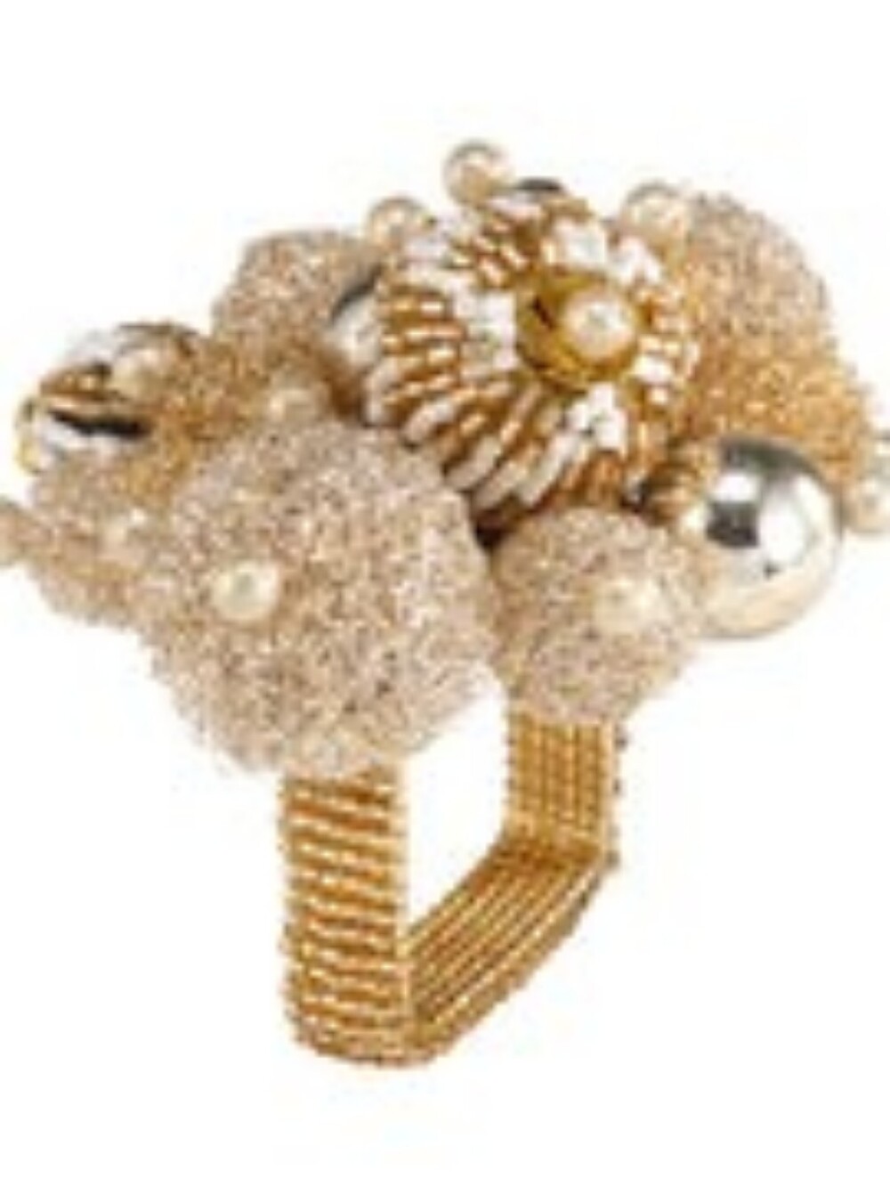 Bodrum - Gala Napkin Ring Set (4) - Gold NWT